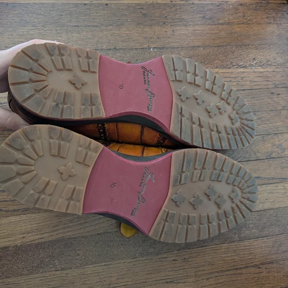 Mens Francesco Benigno made in Italy Tan Monk Shoes Size 10 display picture 2